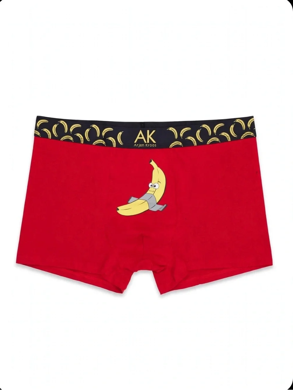 AK by Arjen Kroos Red Banana-Print Boxer Briefs